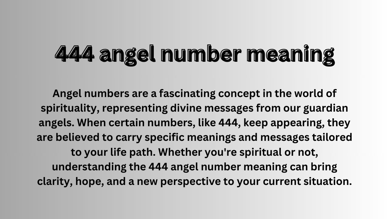 Angel Number 444 Meaning