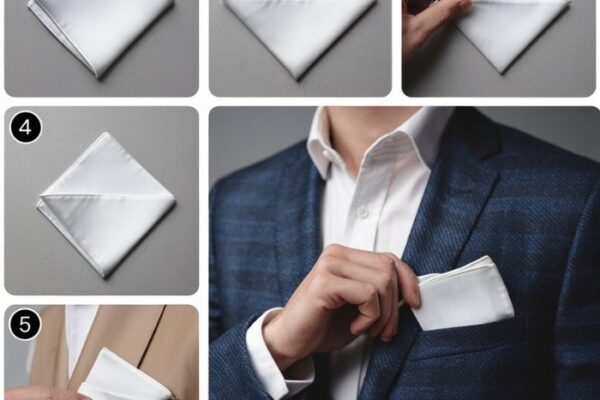 A guide to folding a pocket square in different styles for various occasions