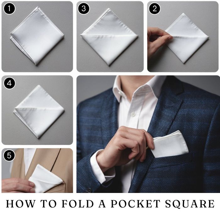 A guide to folding a pocket square in different styles for various occasions